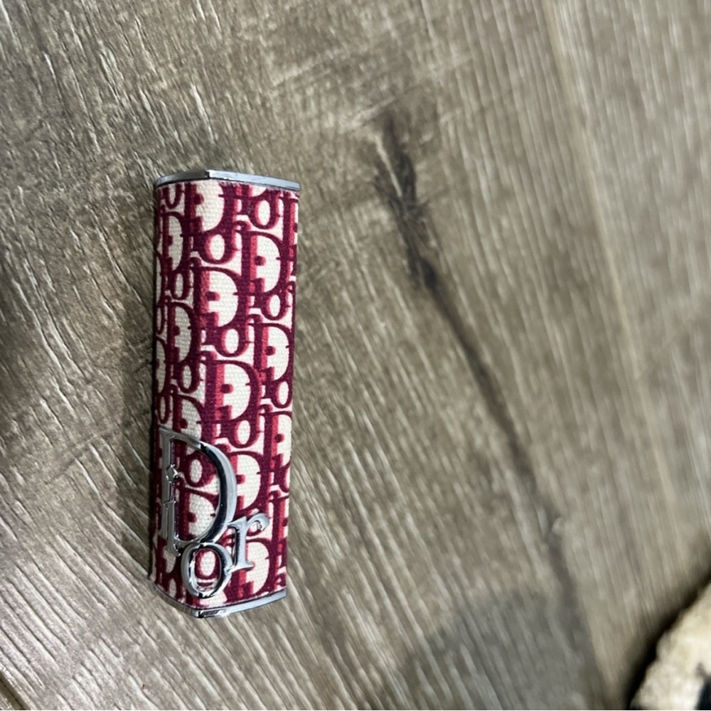 Dior Burgundy and Cream Lipstick Case. Limited Edition